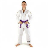 Grind Lite 1.0 - Women's White with Grey Stitching & Gold Embroidery