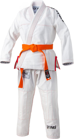 Grind Kaha Youth Premium Gi - White with Red Stitching